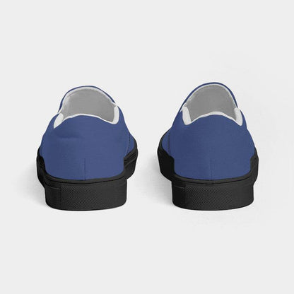 Medium Muted Indigo Women's Slip-On Canvas Sneakers (I-MU-ME) - Back