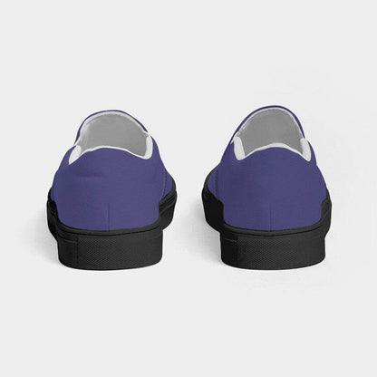 Medium Muted Indigo Women's Slip-On Canvas Sneakers (PUI2-MU-ME) - Back