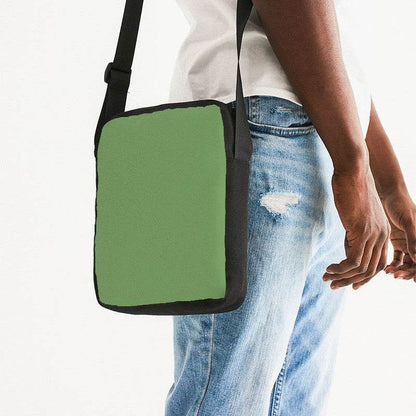 Medium Muted Lime Messenger Pouch (GL2-MU-ME) - Man Side CloseUp