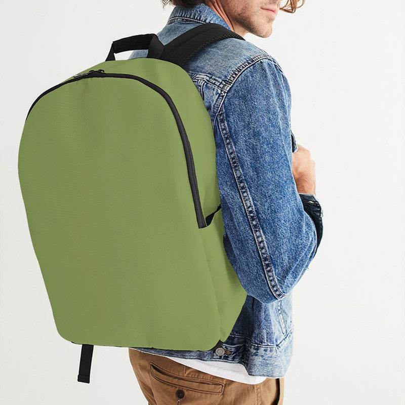 Medium Muted Lime Waterproof Backpack (L-MU-ME) - Man CloseUp