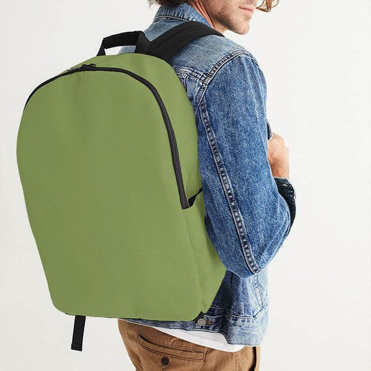 Medium Muted Lime Waterproof Backpack (L-MU-ME) - Man CloseUp