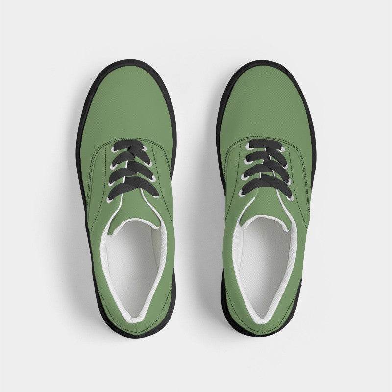 Medium Muted Lime Women's Canvas Sneakers (GL2-MU-ME) - Top