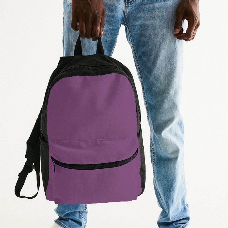 Medium Muted Magenta Canvas Backpack (M-MU-ME) - Man Holding