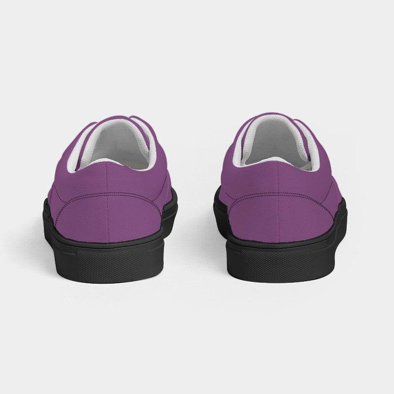 Medium Muted Magenta Men's Canvas Sneakers (M-MU-ME) - Back