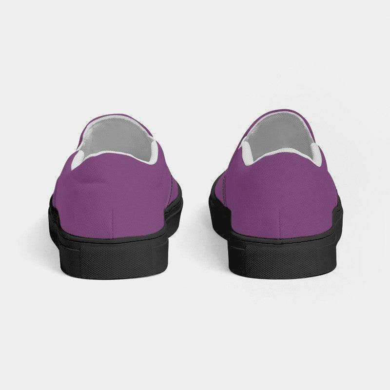 Medium Muted Magenta Men's Slip-On Canvas Sneakers (M-MU-ME) - Back