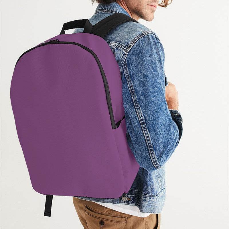 Medium Muted Magenta Waterproof Backpack (M-MU-ME) - Man CloseUp