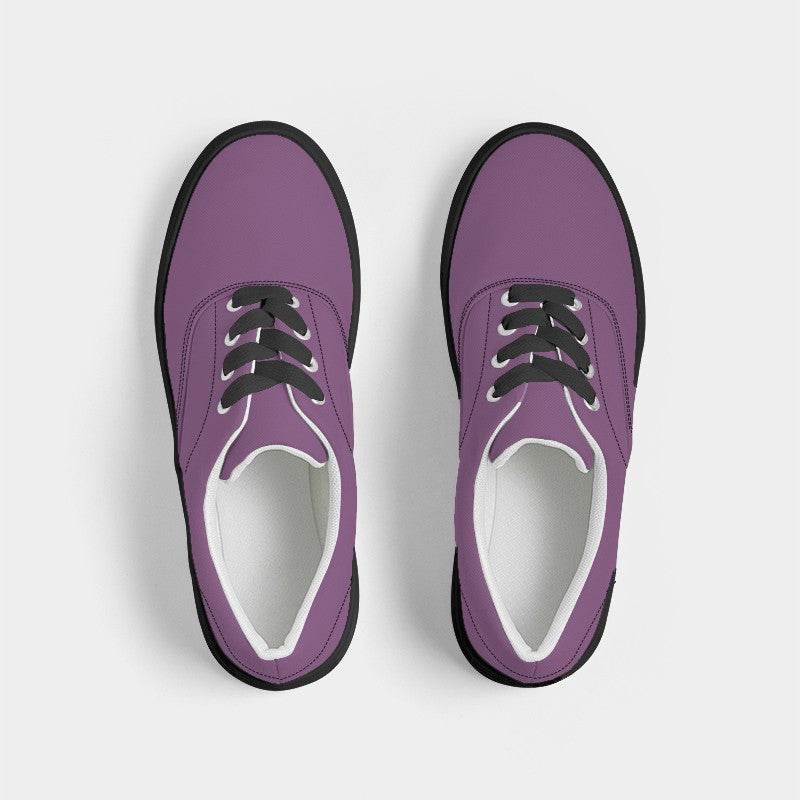 Medium Muted Magenta Women's Canvas Sneakers (M-MU-ME) - Top