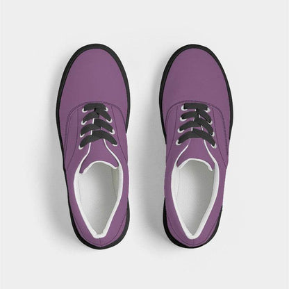 Medium Muted Magenta Women's Canvas Sneakers (M-MU-ME) - Top
