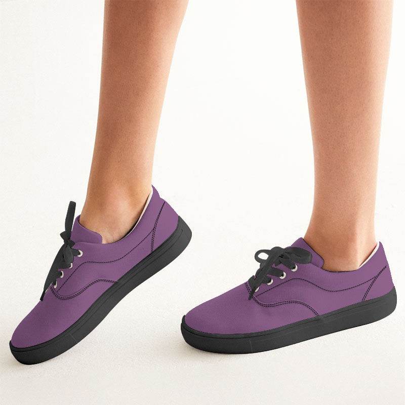 Medium Muted Magenta Women's Canvas Sneakers (M-MU-ME) - Woman CloseUp