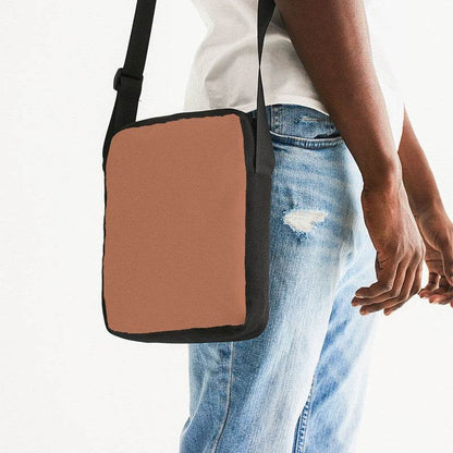 Medium Muted Orange Messenger Pouch (OR2-MU-ME) - Man Side CloseUp