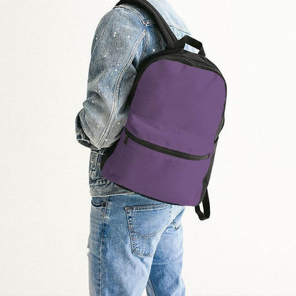 Medium Muted Purple Canvas Backpack (MPU2-MU-ME) - Man Back CloseUp