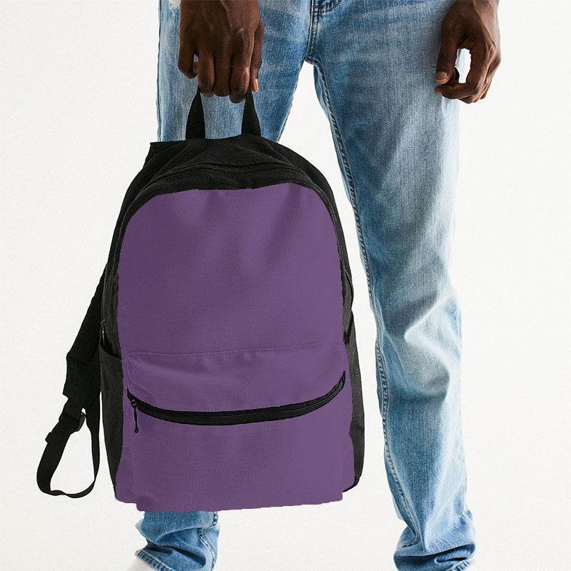 Medium Muted Purple Canvas Backpack (MPU2-MU-ME) - Man Holding