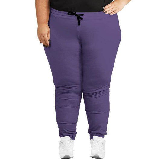 Medium Muted Purple Joggers PLUS (PU-MU-ME) - Woman Front PLUS