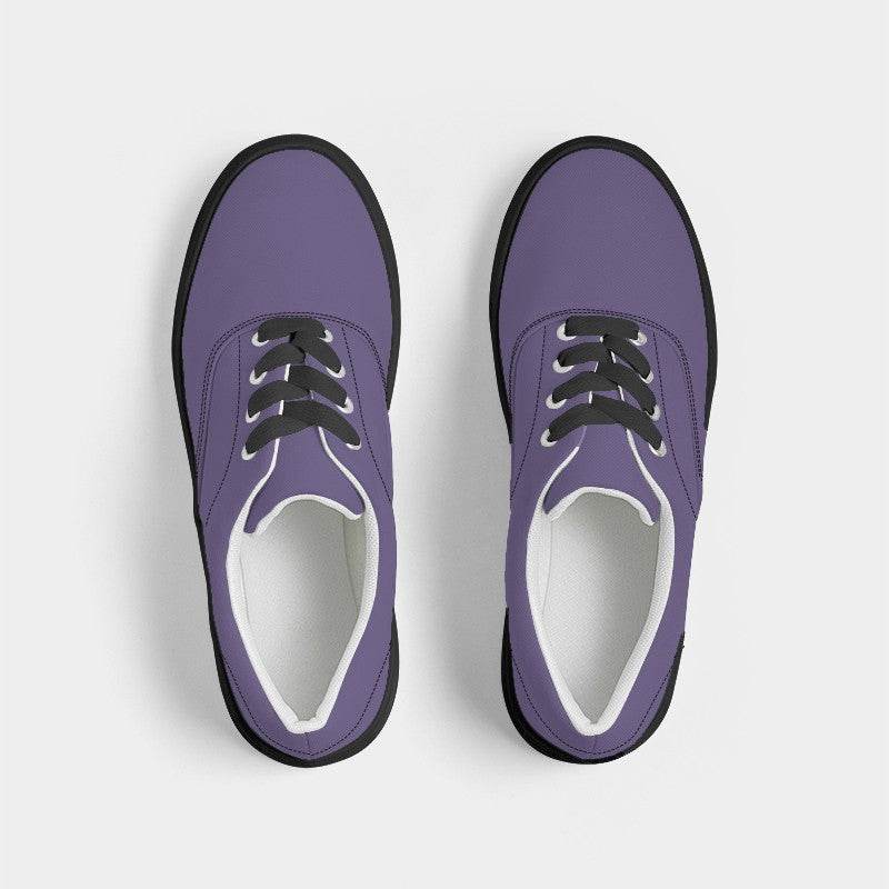 Medium Muted Purple Women's Canvas Sneakers (PU-MU-ME) - Top