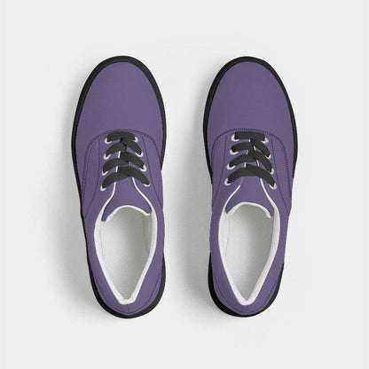 Medium Muted Purple Women's Canvas Sneakers (PU-MU-ME) - Top