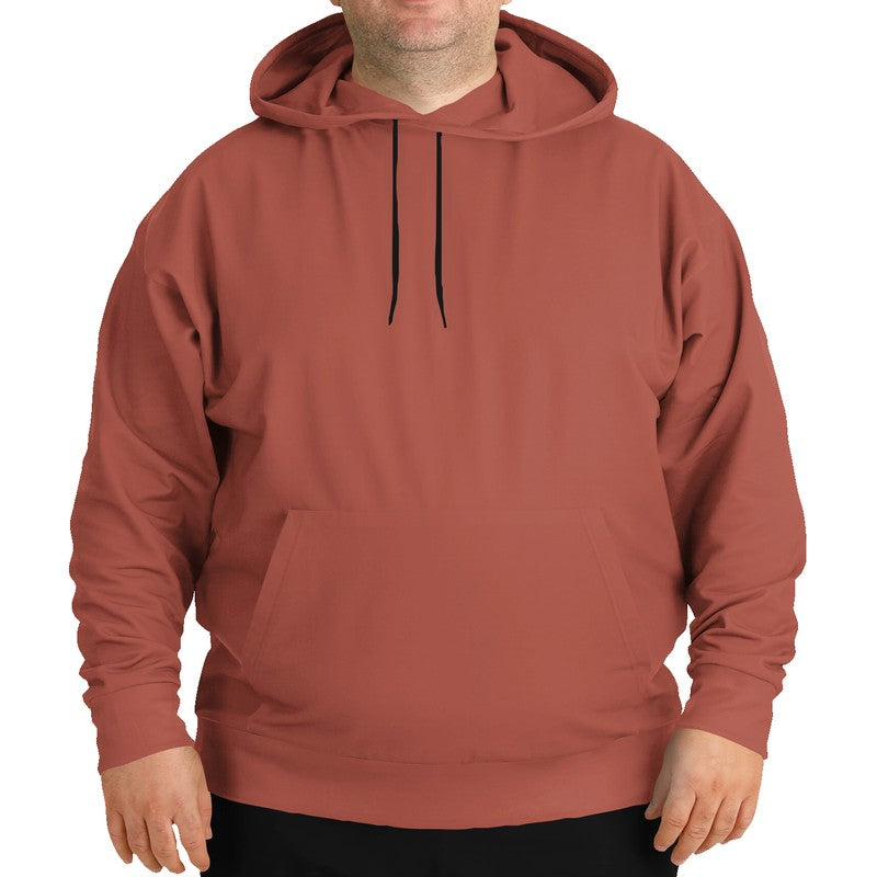 Medium Muted Red Hoodie PLUS (R-MU-ME) - Man Front PLUS