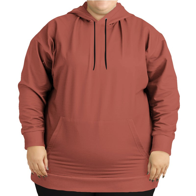 Medium Muted Red Hoodie PLUS (R-MU-ME) - Woman Front PLUS