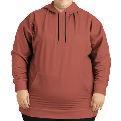 Medium Muted Red Hoodie PLUS (R-MU-ME) - Woman Front PLUS