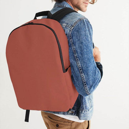 Medium Muted Red Waterproof Backpack (R-MU-ME) - Man CloseUp