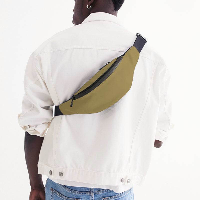 Medium Muted Yellow Belt Bag (Y-MU-ME) - Man Back