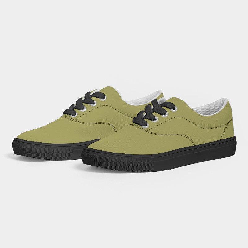 Medium Muted Yellow Men's Canvas Sneakers (LY2-MU-ME) - Side 3