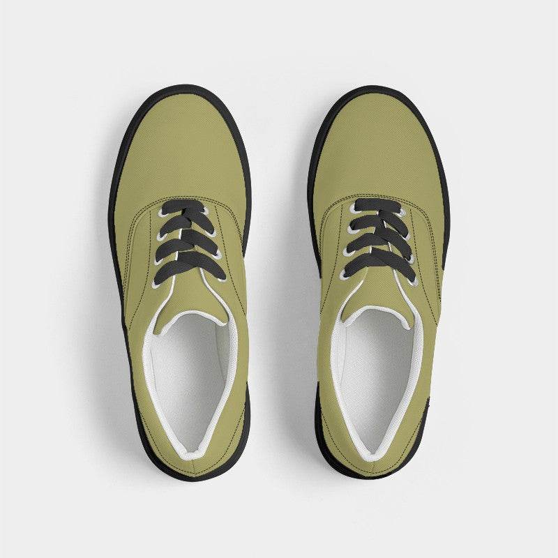 Medium Muted Yellow Men's Canvas Sneakers (LY2-MU-ME) - Top