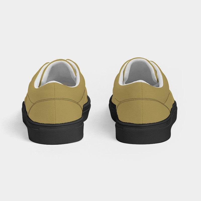 Medium Muted Yellow Women's Canvas Sneakers (Y-MU-ME) - Back