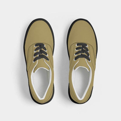 Medium Muted Yellow Women's Canvas Sneakers (Y-MU-ME) - Top