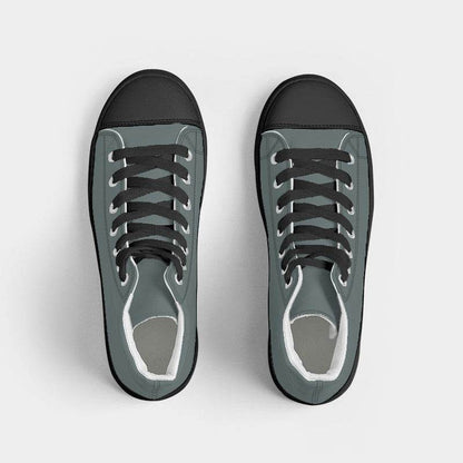 Medium Neutral Blue-Green Women's High-Top Canvas Sneakers (CBG2-NE-ME) - Top