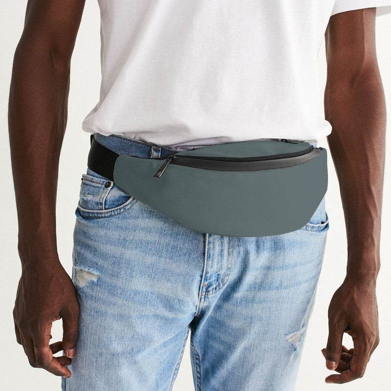 Medium Neutral Cyan Belt Bag (C-NE-ME) - Man Front CloseUp