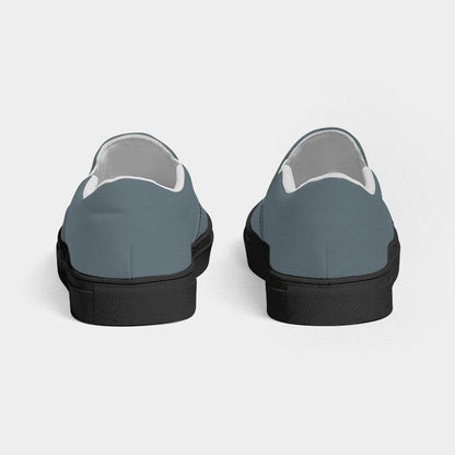 Medium Neutral Cyan Men's Slip-On Canvas Sneakers (BC2-NE-ME) - Back