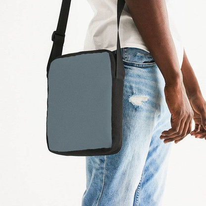 Medium Neutral Cyan Messenger Pouch (BC2-NE-ME) - Man Side CloseUp