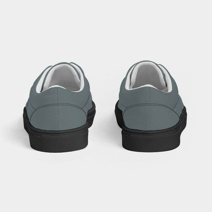 Medium Neutral Cyan Women's Canvas Sneakers (C-NE-ME) - Back