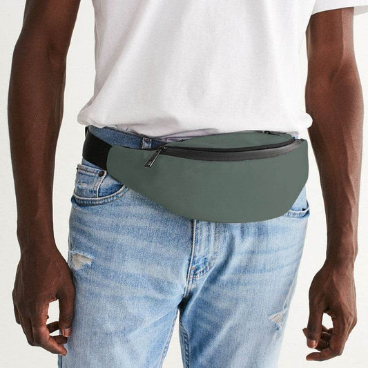 Medium Neutral Green Belt Bag (BGG2-NE-ME) - Man Front CloseUp
