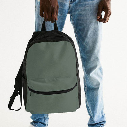 Medium Neutral Green Canvas Backpack (G-NE-ME) - Man Holding