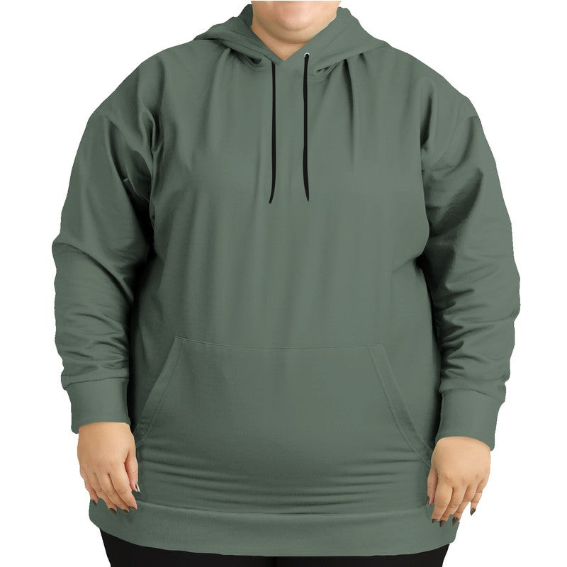 Medium Neutral Green Hoodie PLUS (G-NE-ME) - Woman Front PLUS
