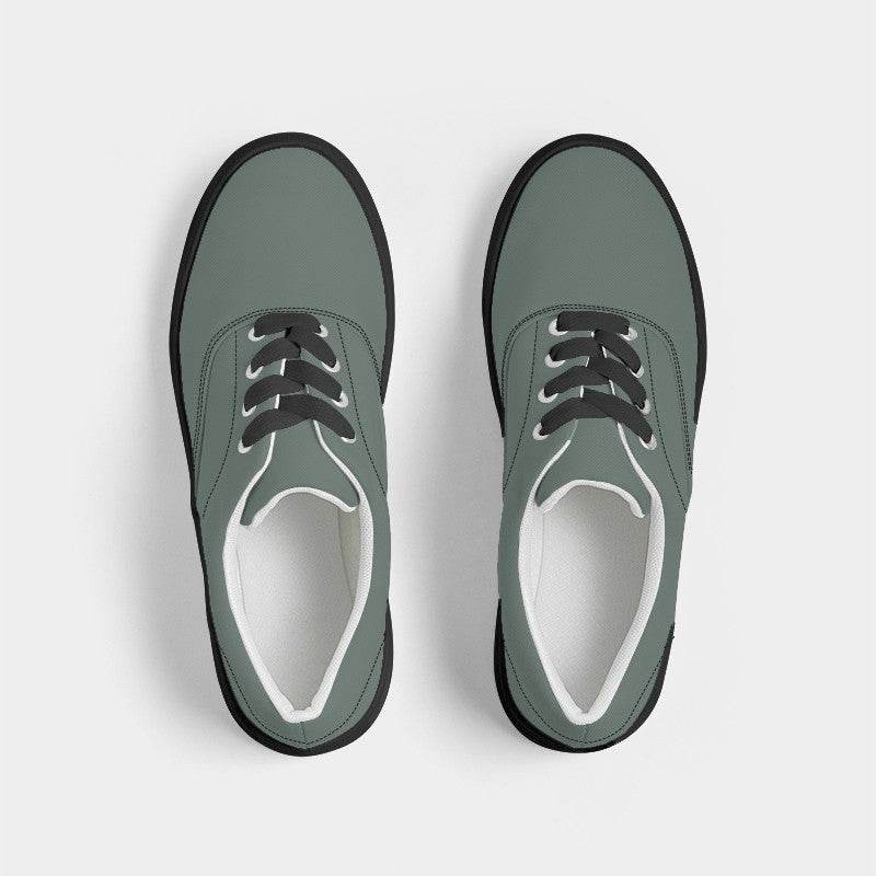 Medium Neutral Green Women's Canvas Sneakers (BGG2-NE-ME) - Top