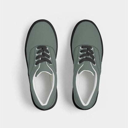 Medium Neutral Green Women's Canvas Sneakers (BGG2-NE-ME) - Top