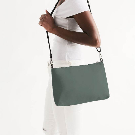 Medium Neutral Green Zip Pouch (BGG2-NE-ME) - Side CloseUp