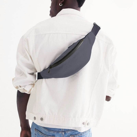 Medium Neutral Indigo Belt Bag (PUI2-NE-ME) - Man Back