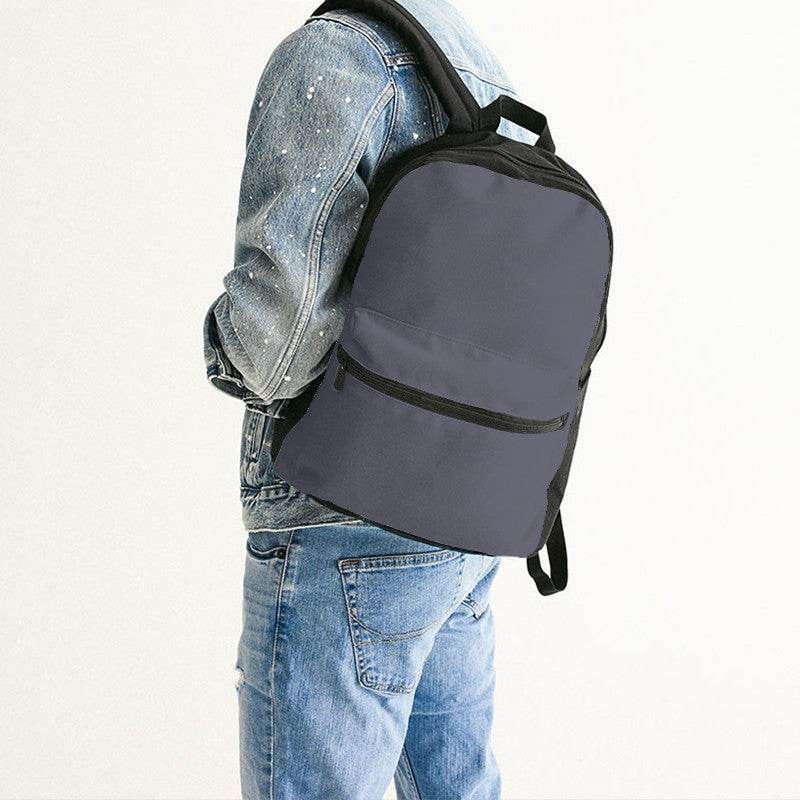 Medium Neutral Indigo Canvas Backpack (PUI2-NE-ME) - Man Back CloseUp