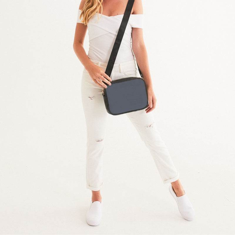 Medium Neutral Indigo Crossbody Bag (I-NE-ME) - Woman Front
