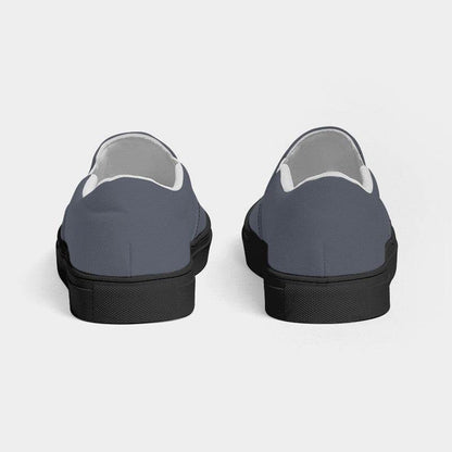 Medium Neutral Indigo Men's Slip-On Canvas Sneakers (I-NE-ME) - Back