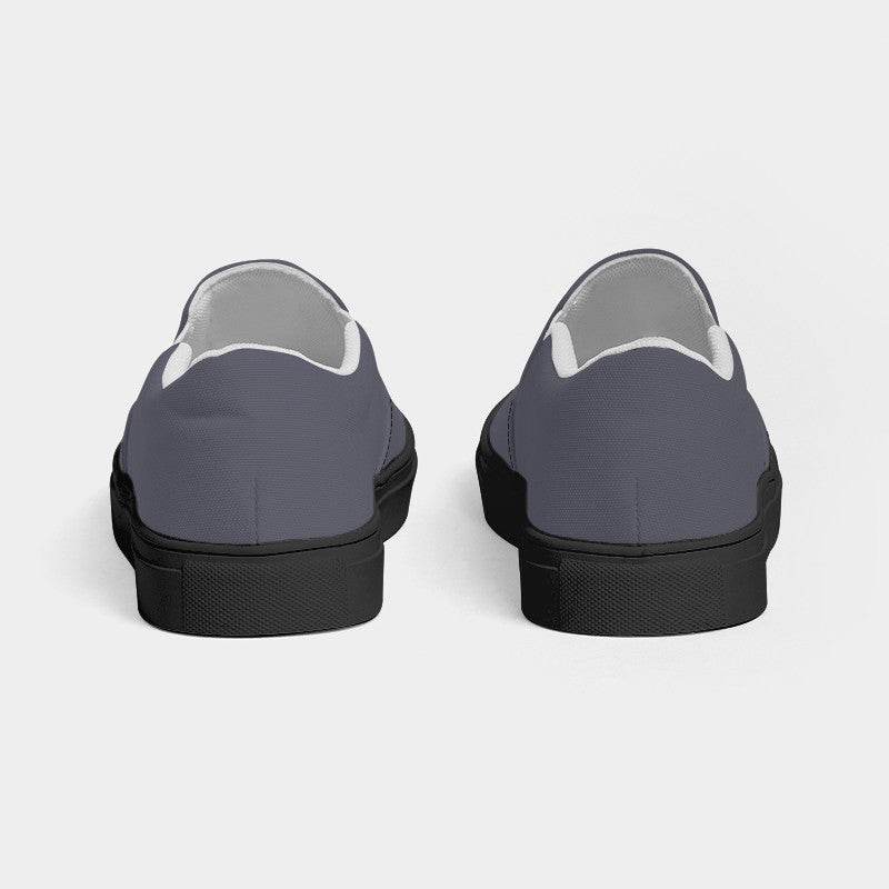 Medium Neutral Indigo Women's Slip-On Canvas Sneakers (PUI2-NE-ME) - Back