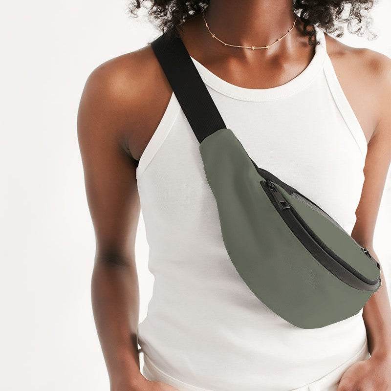 Medium Neutral Lime Belt Bag (L-NE-ME) - Woman Front CloseUp