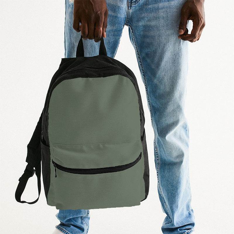 Medium Neutral Lime Canvas Backpack (GL2-NE-ME) - Man Holding