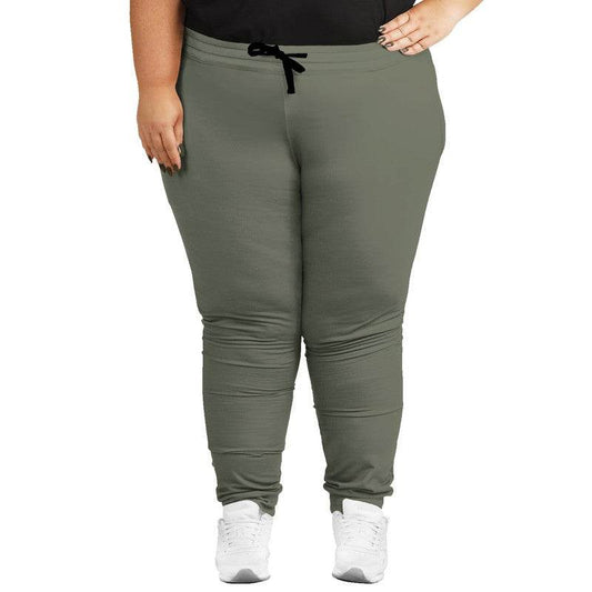 Medium Neutral Lime Joggers PLUS (L-NE-ME) - Woman Front PLUS