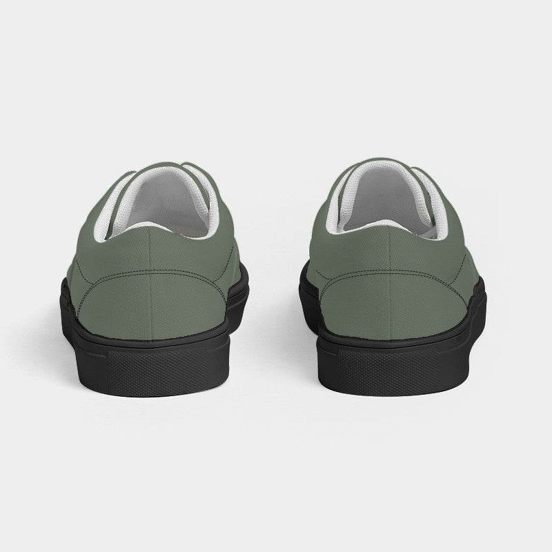 Medium Neutral Lime Men's Canvas Sneakers (GL2-NE-ME) - Back