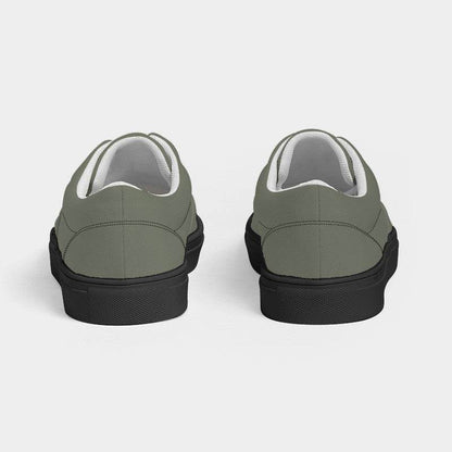 Medium Neutral Lime Men's Canvas Sneakers (L-NE-ME) - Back