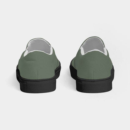 Medium Neutral Lime Men's Slip-On Canvas Sneakers (GL2-NE-ME) - Back